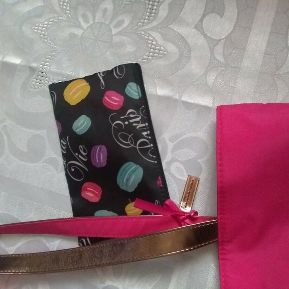 New Lancôme Paris Pink Reversible Tote w/Pouch - Picture 6 of 7